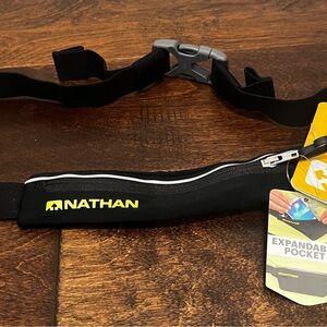 Nathan Mirage Pak Black Expandable Pocket Belt